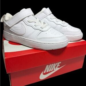 NWT Nike Court Borough Low White | Child Size 9C